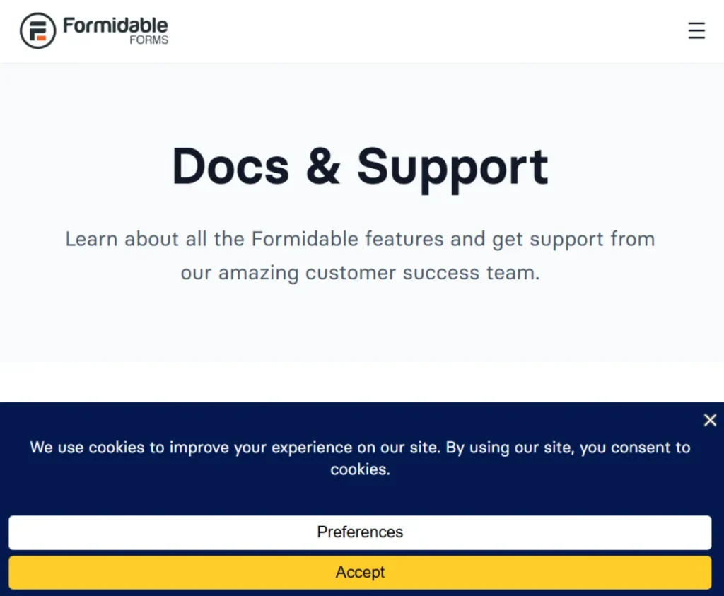 Formidable Registration