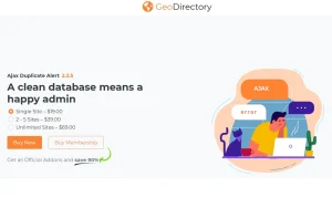 GeoDirectory Ajax Duplicate Alert