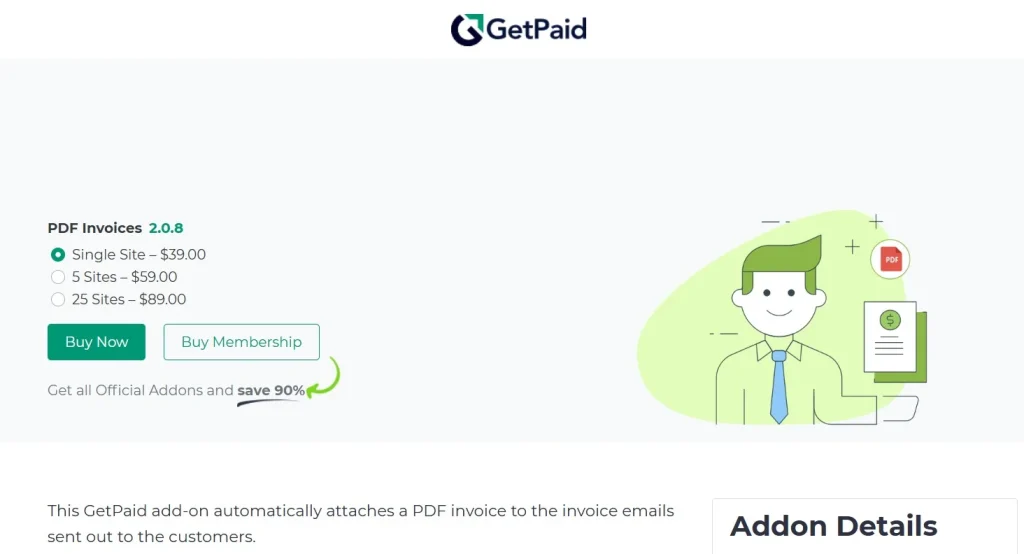 GetPaid > PDF Invoices