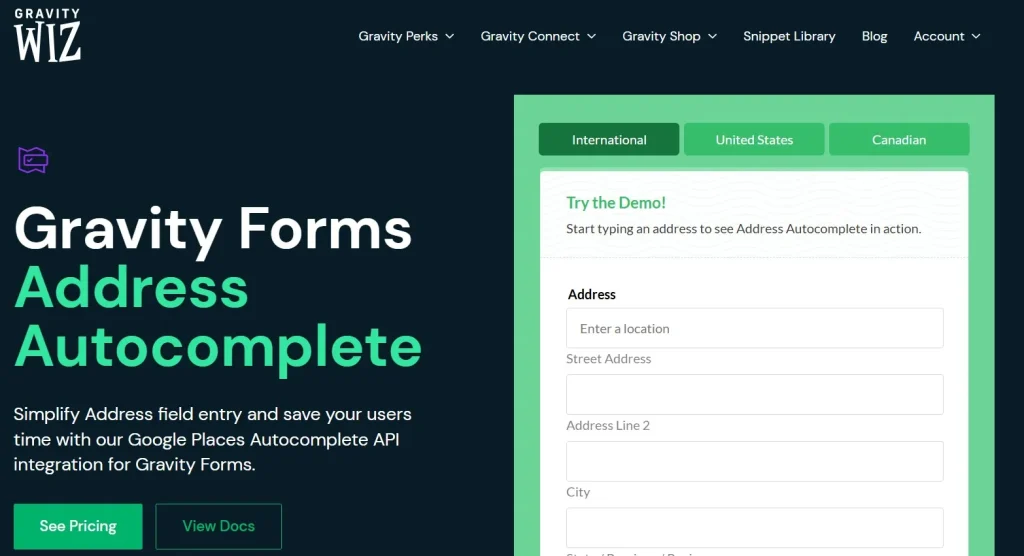 Gravity Forms Address Autocomplete