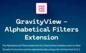 GravityView – A-Z Filters Extension