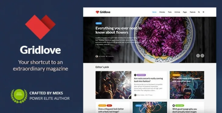 Gridlove - Creative Grid Style News & Magazine WordPress Theme