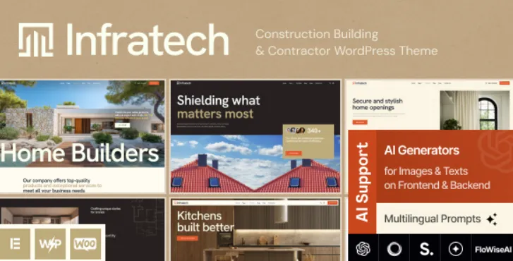 Infratech - Construction Building & Contractor WordPress Theme