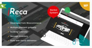 Ireca - Car Rental Boat, Bike, Vehicle, Calendar WordPress Theme