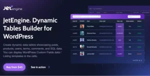 JetEngine – dynamic tables builder