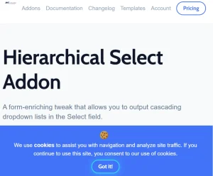 JetFormBuilder Hierarchical Select