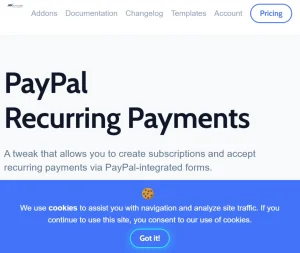 JetFormBuilder PayPal Recurring payments
