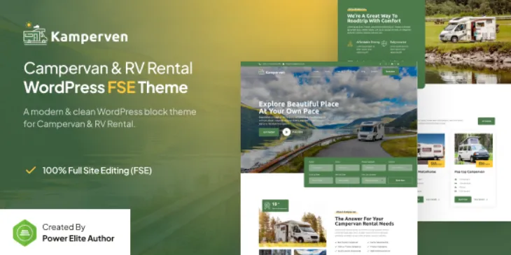 Kamperven – Campervan & RV Rental Gutenverse FSE WordPress Theme