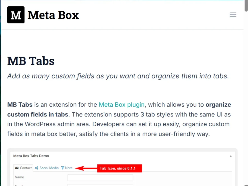 MB Tabs