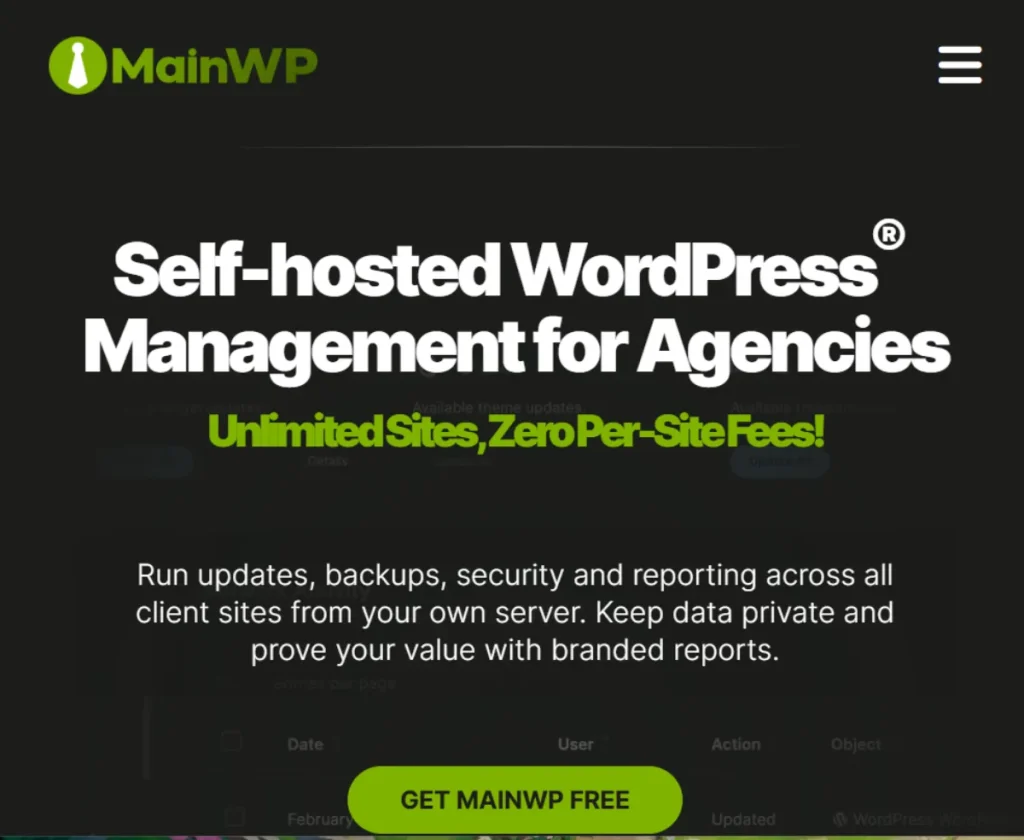 MainWP Dashboard Lock Extension