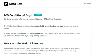 Meta Box Conditional Logic