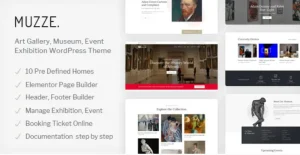 Muzze - Museum Art Gallery Exhibition WordPress Theme
