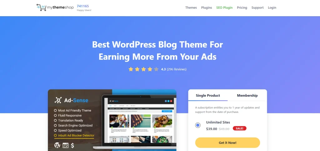 MyThemeShop Ad-Sense WordPress Theme