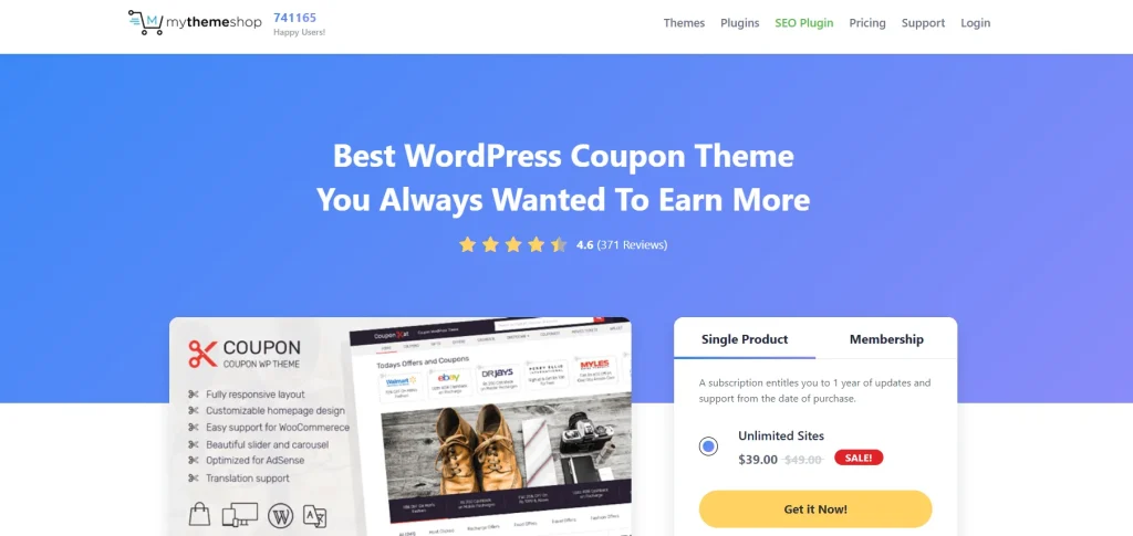 MyThemeShop Coupon WordPress Theme