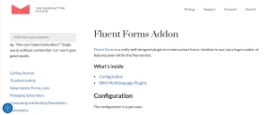 Newsletter – Fluent Forms Integration