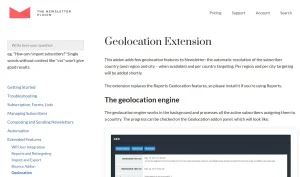 Newsletter – Geolocation