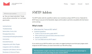 Newsletter – SMTP Addon