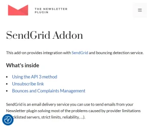 Newsletter – Sendgrid Addon