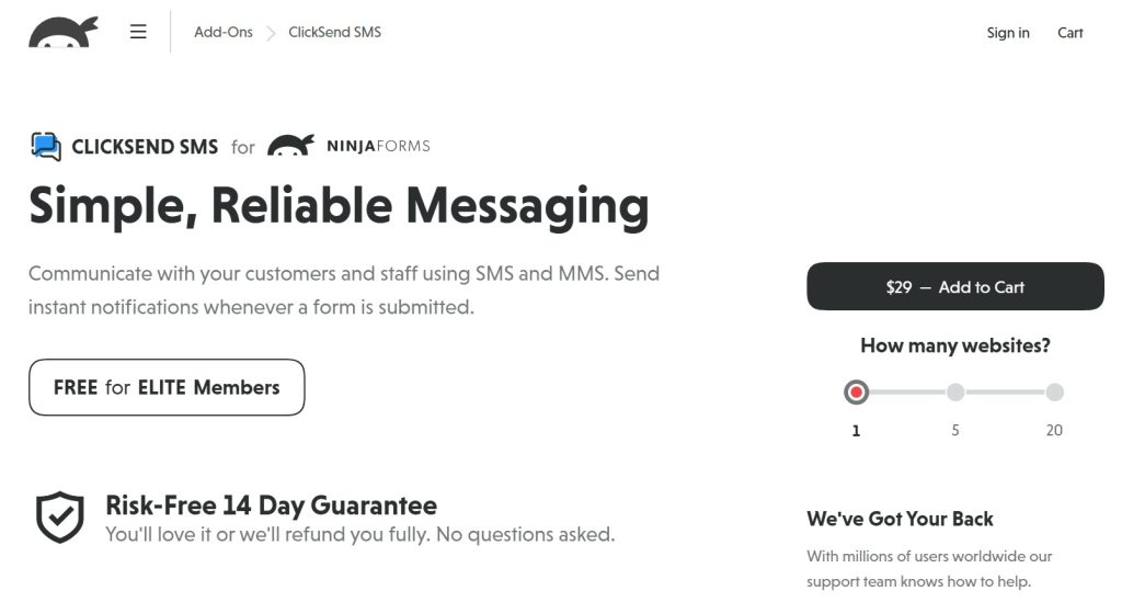 Ninja Forms – ClickSend