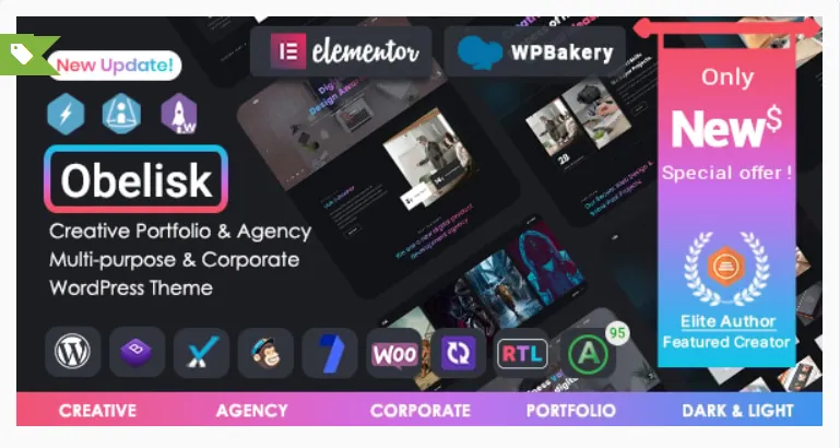 Obelisk - Agency Portfolio & Creative WordPress Theme
