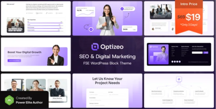 Optizeo – SEO & Digital Marketing FSE WordPress Block Theme