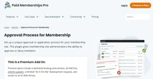 Paid Memberships Pro – Approvals Add On