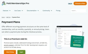 Paid Memberships Pro – Payment Plans Add On