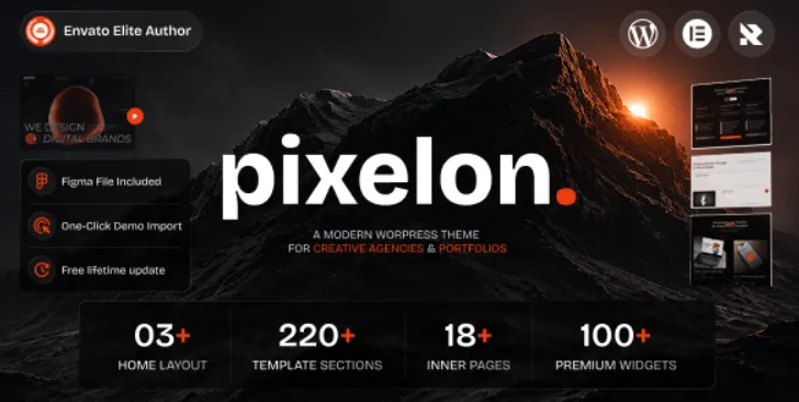 Pixelon - Creative Digital Portfolio WordPress Theme