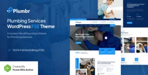 Plumbr - Plumbing Services Gutenverse FSE WordPress Theme