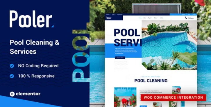 Pooler - Swimming Pool Cleaning Services WordPress Theme