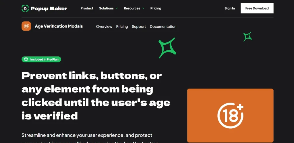 Popup Maker – Age Verification Modals
