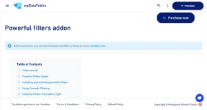 Powerful Filters for wpDataTables