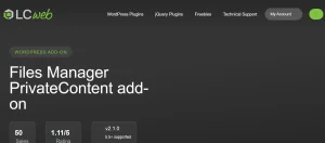 PrivateContent – Files Manager add-on