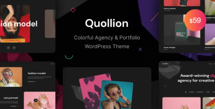 Quollion - Colorful Agency & Portfolio WordPress Theme