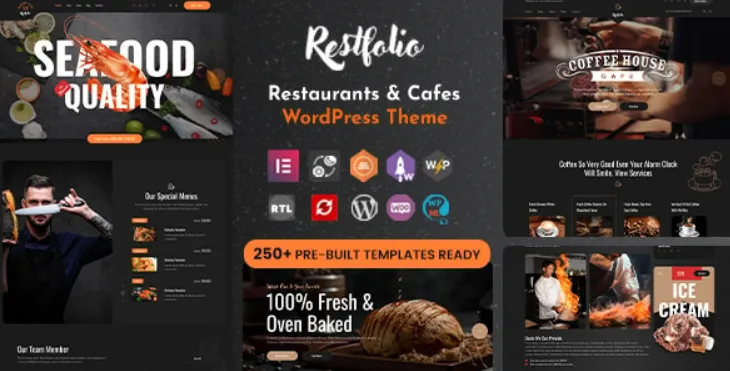 Restfolio - Elementor Restaurants & Cafes WordPress Theme