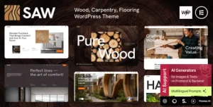 Saw - Wood, Carpentry, Flooring WordPress Theme