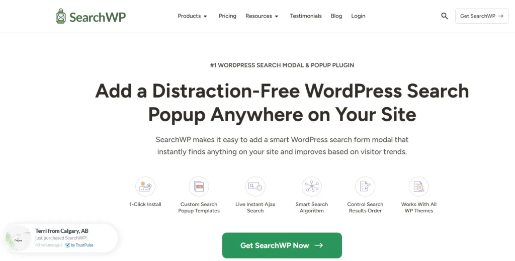 SearchWP Modal Search Form
