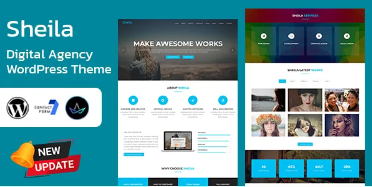 Sheila - Material Design Agency WordPress Theme