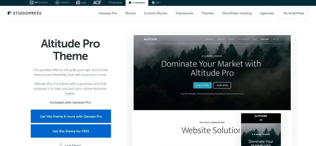 StudioPress Altitude Pro Genesis WordPress Theme