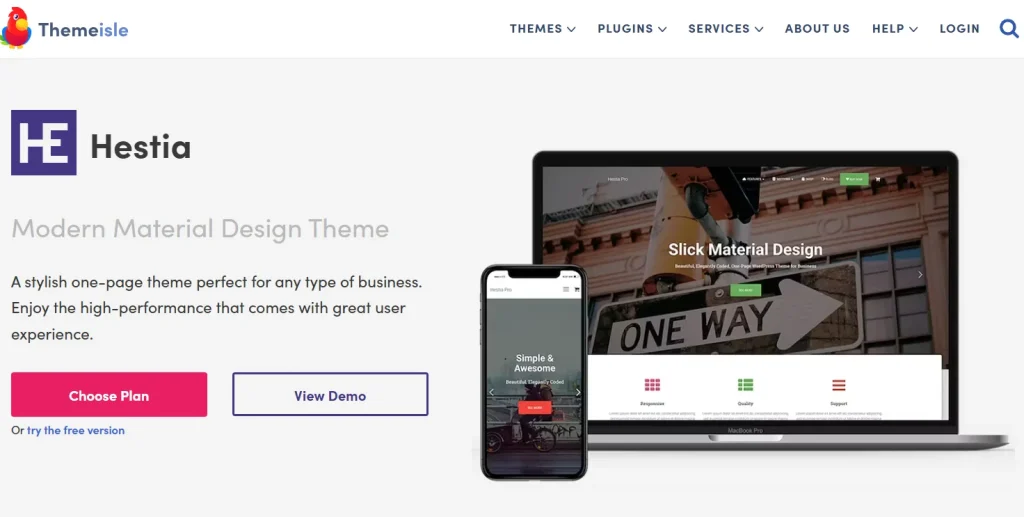 ThemeIsle Hestia Pro WordPress Theme