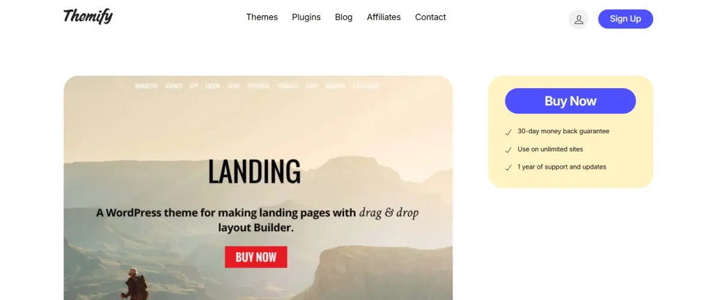 Themify Landing WordPress Theme