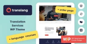 Translang | Translation Services & Language Courses WordPress Theme