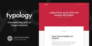 Typology - Text Based Minimal WordPress Blog Theme