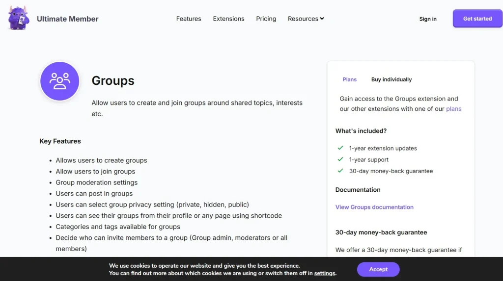 Ultimate Member – Groups