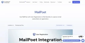 User Registration MailPoet