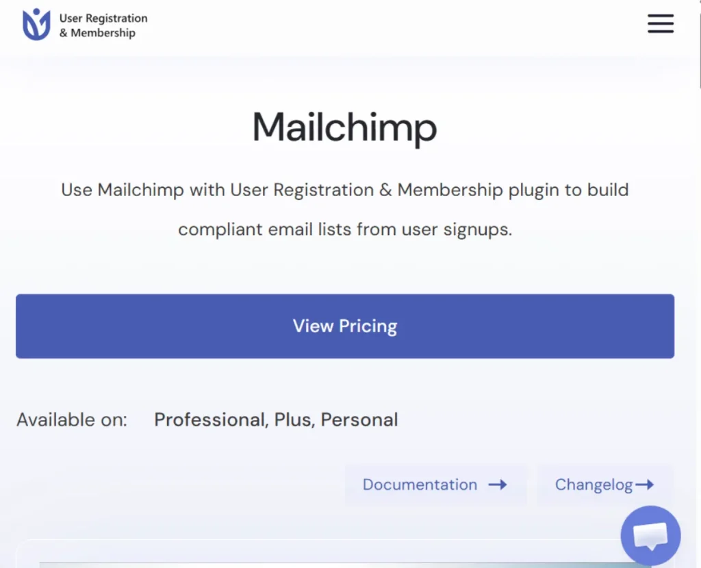 User Registration Mailchimp