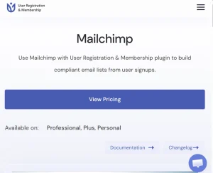 User Registration Mailchimp