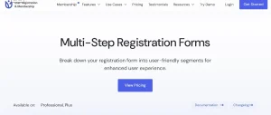 User Registration Multi-Part