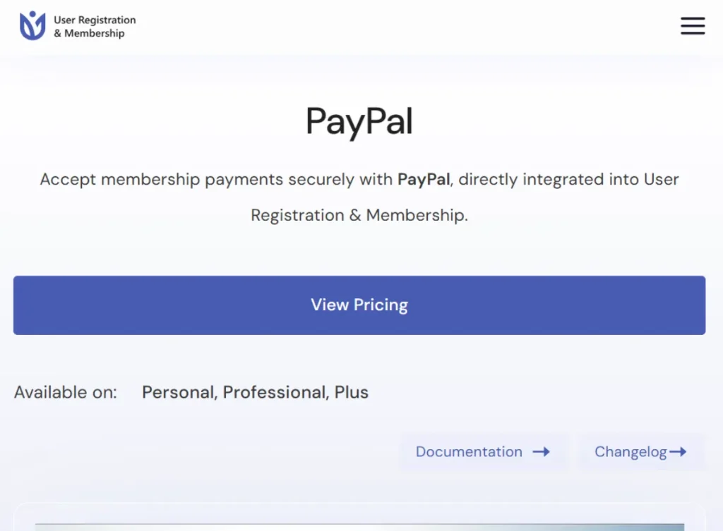 User Registration Payments (PayPal)