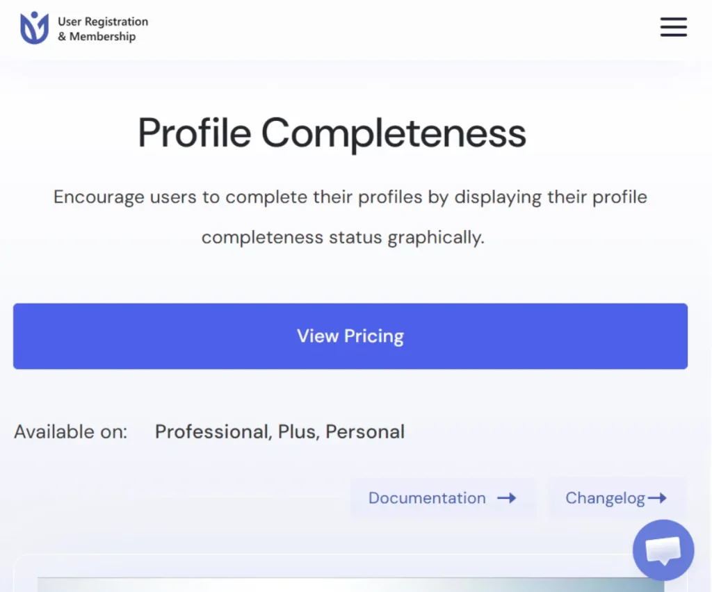 User Registration Profile completeness